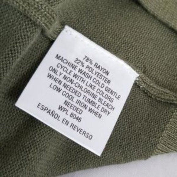 NWT JM Collection Olive Green Button Sleeve Cardig - Picture 5 of 6